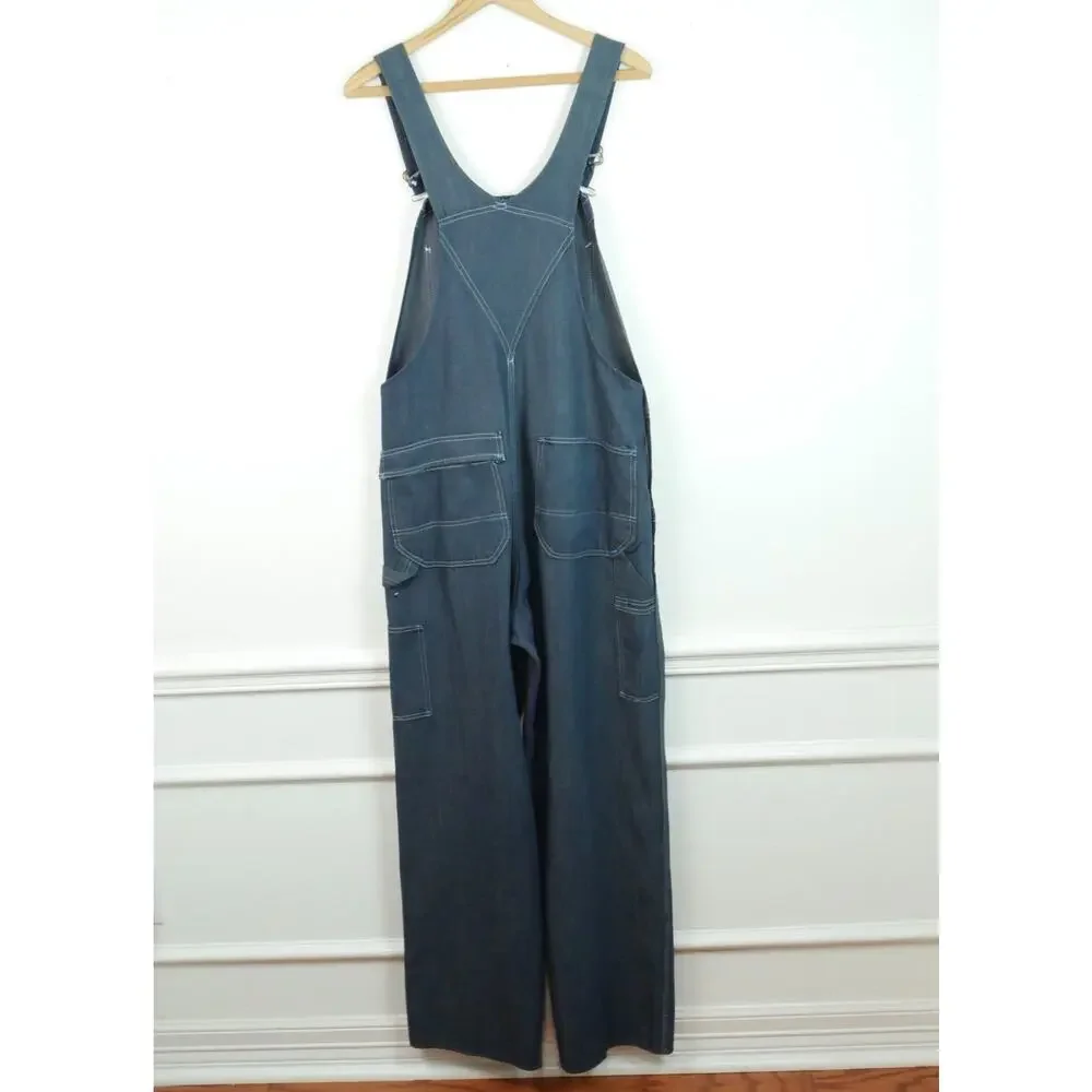Vintage Toughskins Union Made Overalls Mens 35 x 32 Carpenter Workwear Bibs Jean